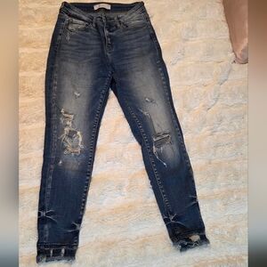 KanCan Signature Distressed Skinny Jeans Size 26 Medium Wash